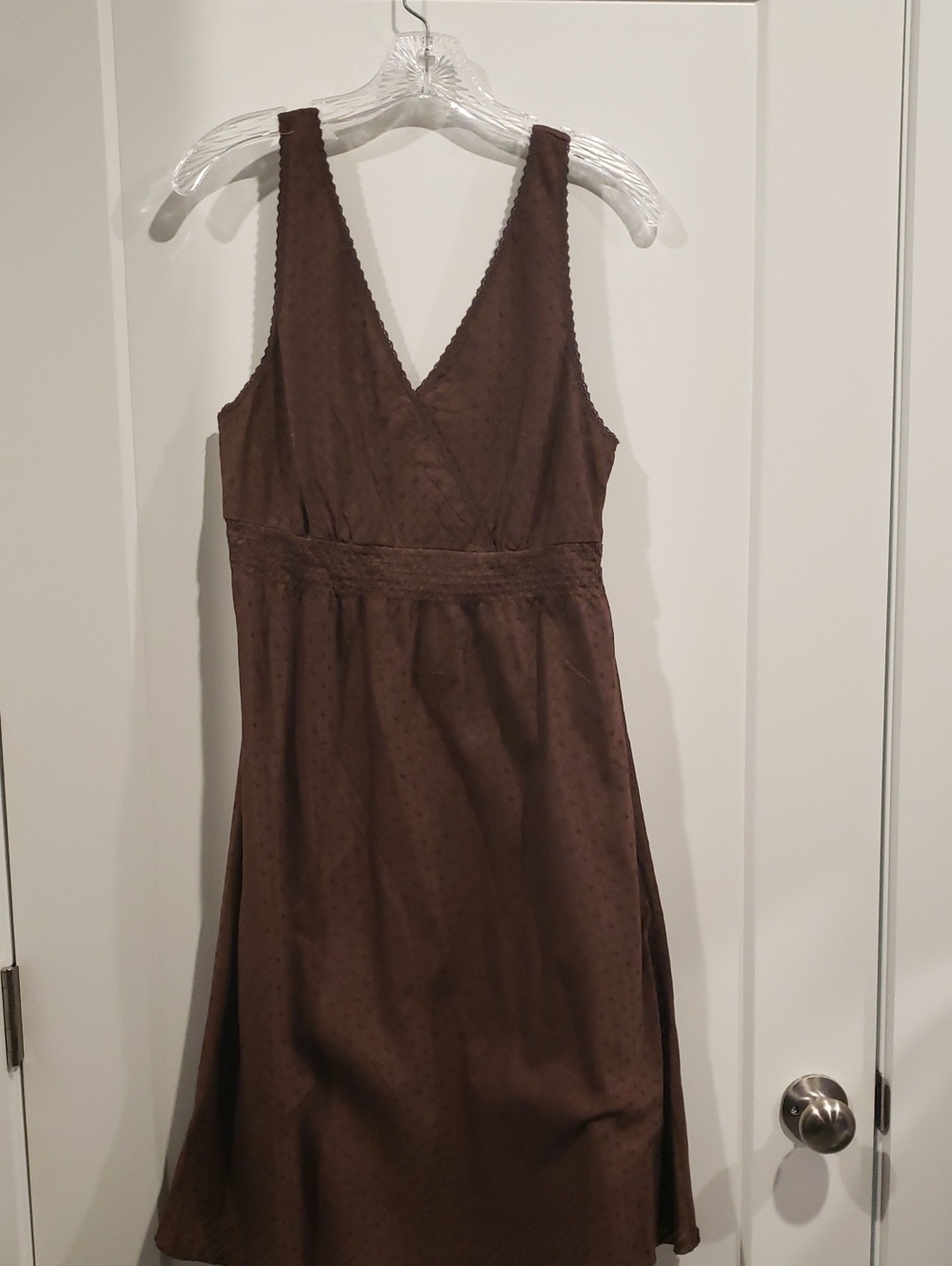 Faded Glory Brown V-Neck Midi Dress